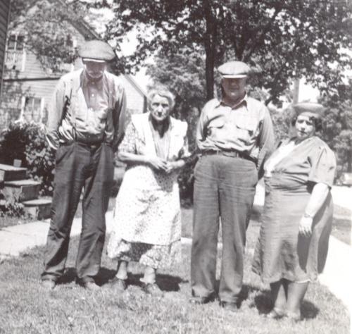 Scy, Carrie (Hennigan), Franklin and Ethel (Gray) Ratfield, taken in 1934.